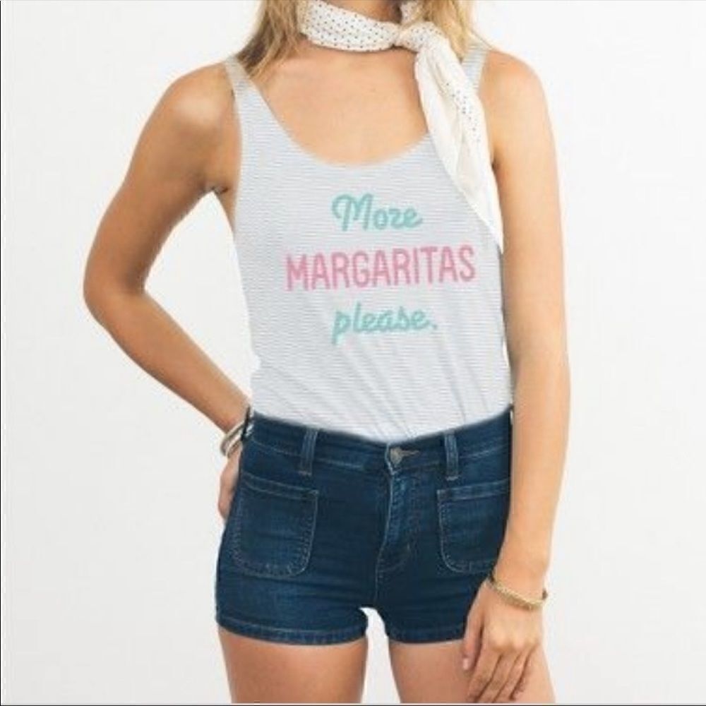 Junk Food | More Margaritas, Please Stripe Tank | S